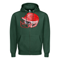 Sports Green red softball helmet fa element Zipper Hoodie - FaDigitalArtStudio