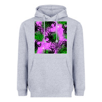 Heather Grey halloween spider green leopard seamless pattern Heavyweight Hoodie - BundleAndBundleShop