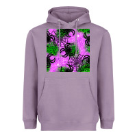 Lavender halloween spider green leopard seamless pattern Heavyweight Hoodie - BundleAndBundleShop