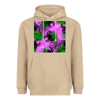 Mushroom halloween spider green leopard seamless pattern Heavyweight Hoodie - BundleAndBundleShop