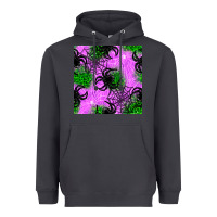Smoke halloween spider green leopard seamless pattern Heavyweight Hoodie - BundleAndBundleShop