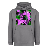 Halloween Spider Green Leopard Seamless Pattern Heavyweight Hoodie | Teevron