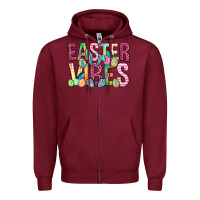 Burgundy Easter vibes Easter Day Zipper Hoodie - Neo Western