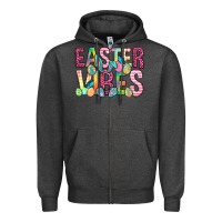 Charcoal Heather Easter vibes Easter Day Zipper Hoodie - Neo Western