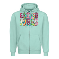 Seafoam Easter vibes Easter Day Zipper Hoodie - Neo Western