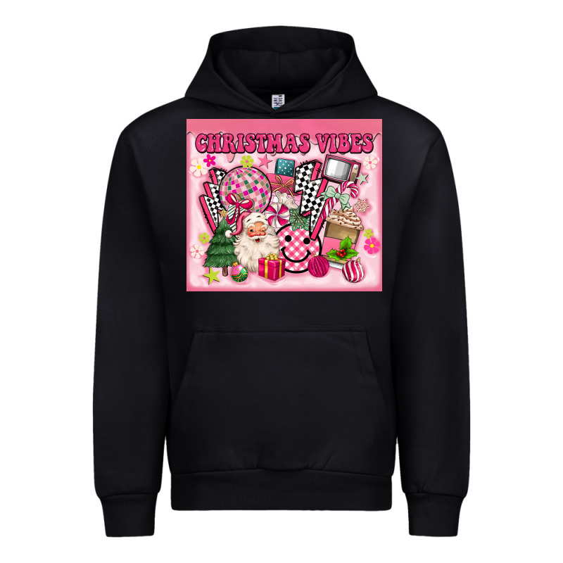 3d Retro Pink Christmas Vibes Urban Hoodie by MaliasSmallBusiness | Teevron