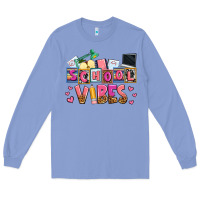 Colony Blue school vibes Long Sleeve Tee - AdoDesignShop