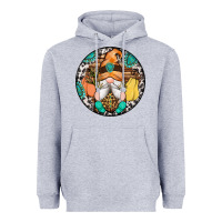 Heather Grey fall gnomes round earrings 1 Heavyweight Hoodie - Artiststas