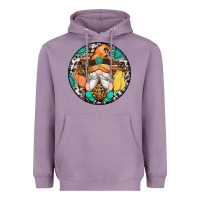 Lavender fall gnomes round earrings 1 Heavyweight Hoodie - Artiststas