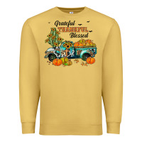 Antique Gold grateful thankful blessed Premium Sweatshirt - JahusDesignShop