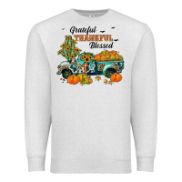 Oatmeal Heather grateful thankful blessed Premium Sweatshirt - JahusDesignShop