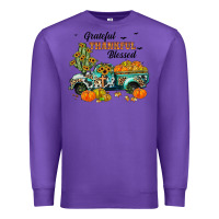 Purple grateful thankful blessed Premium Sweatshirt - JahusDesignShop