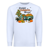 White grateful thankful blessed Premium Sweatshirt - JahusDesignShop