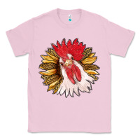 Bubblegum Pink sunflower with rooster Classic Tee - RanaPortraitStore