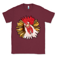 Burgundy sunflower with rooster Classic Tee - RanaPortraitStore