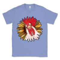 Colony Blue sunflower with rooster Classic Tee - RanaPortraitStore