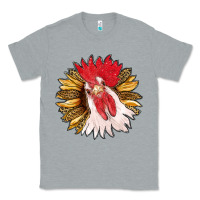 Heather Grey sunflower with rooster Classic Tee - RanaPortraitStore