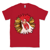 Red sunflower with rooster Classic Tee - RanaPortraitStore