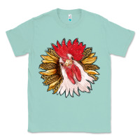 Seafoam sunflower with rooster Classic Tee - RanaPortraitStore
