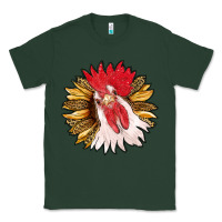 Sports Green sunflower with rooster Classic Tee - RanaPortraitStore