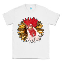 White sunflower with rooster Classic Tee - RanaPortraitStore