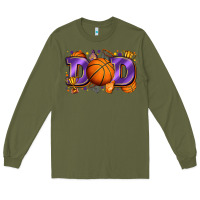 Army Green dad basketball Long Sleeve Tee - Zillion Design Studio