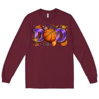 Burgundy dad basketball Long Sleeve Tee - Zillion Design Studio