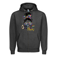 Charcoal Heather autism mom Zipper Hoodie - SublimationCraftShop