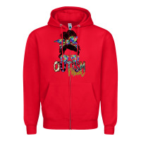 Red autism mom Zipper Hoodie - SublimationCraftShop