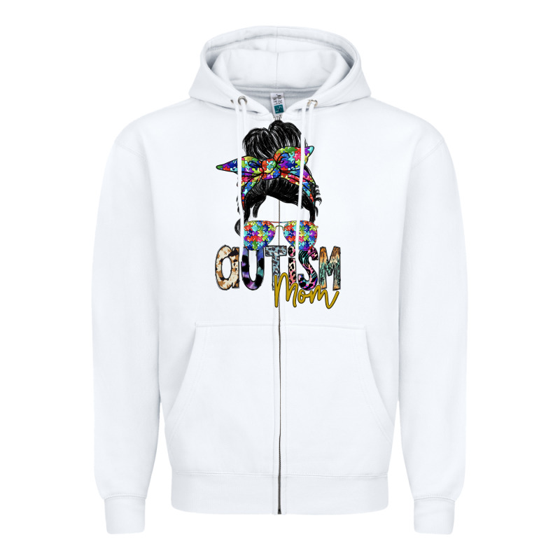 Autism Mom Zipper Hoodie by SublimationCraftShop | Teevron