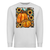 Dove Grey sunflowers, pumpkin, cowhide, serape Premium Sweatshirt - JahusDesignShop