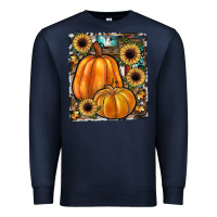 Navy sunflowers, pumpkin, cowhide, serape Premium Sweatshirt - JahusDesignShop