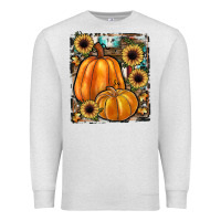 Oatmeal Heather sunflowers, pumpkin, cowhide, serape Premium Sweatshirt - JahusDesignShop