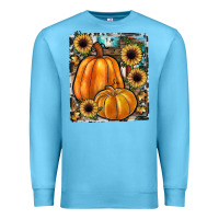 Ocean Blue sunflowers, pumpkin, cowhide, serape Premium Sweatshirt - JahusDesignShop