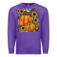 Purple sunflowers, pumpkin, cowhide, serape Premium Sweatshirt - JahusDesignShop