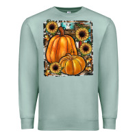 Seafoam sunflowers, pumpkin, cowhide, serape Premium Sweatshirt - JahusDesignShop