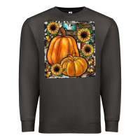 Smoke sunflowers, pumpkin, cowhide, serape Premium Sweatshirt - JahusDesignShop