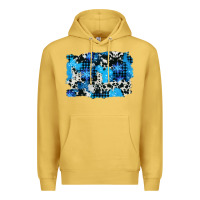 Antique Gold westerb cowhide winter background Premium Hoodie - AdoDesignShop