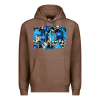 Chestnut westerb cowhide winter background Premium Hoodie - AdoDesignShop