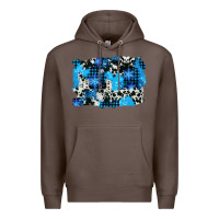 Coffee westerb cowhide winter background Premium Hoodie - AdoDesignShop