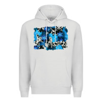 Dove Grey westerb cowhide winter background Premium Hoodie - AdoDesignShop