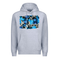 Heather Grey westerb cowhide winter background Premium Hoodie - AdoDesignShop