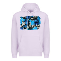 Lilac westerb cowhide winter background Premium Hoodie - AdoDesignShop