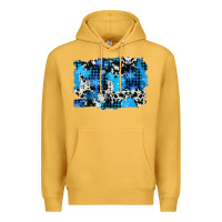 Mustard westerb cowhide winter background Premium Hoodie - AdoDesignShop