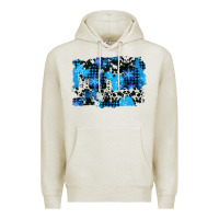 Oatmeal Heather westerb cowhide winter background Premium Hoodie - AdoDesignShop