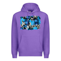Purple westerb cowhide winter background Premium Hoodie - AdoDesignShop