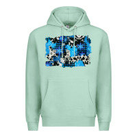 Seafoam westerb cowhide winter background Premium Hoodie - AdoDesignShop