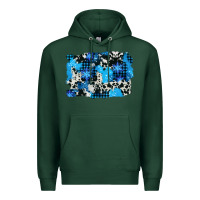Sports Green westerb cowhide winter background Premium Hoodie - AdoDesignShop