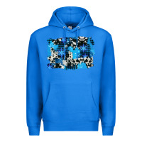 True Royal westerb cowhide winter background Premium Hoodie - AdoDesignShop