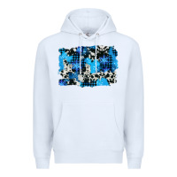 White westerb cowhide winter background Premium Hoodie - AdoDesignShop